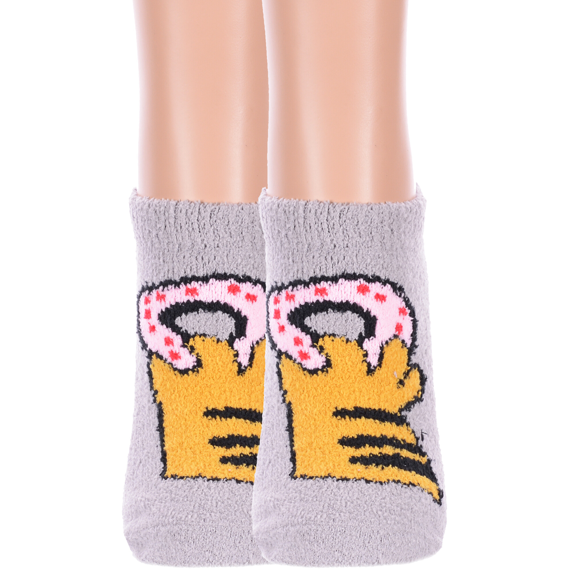 Комплект носков женских Hobby Line 2-Нжмпу2015-01 серых 36-39 2 пары