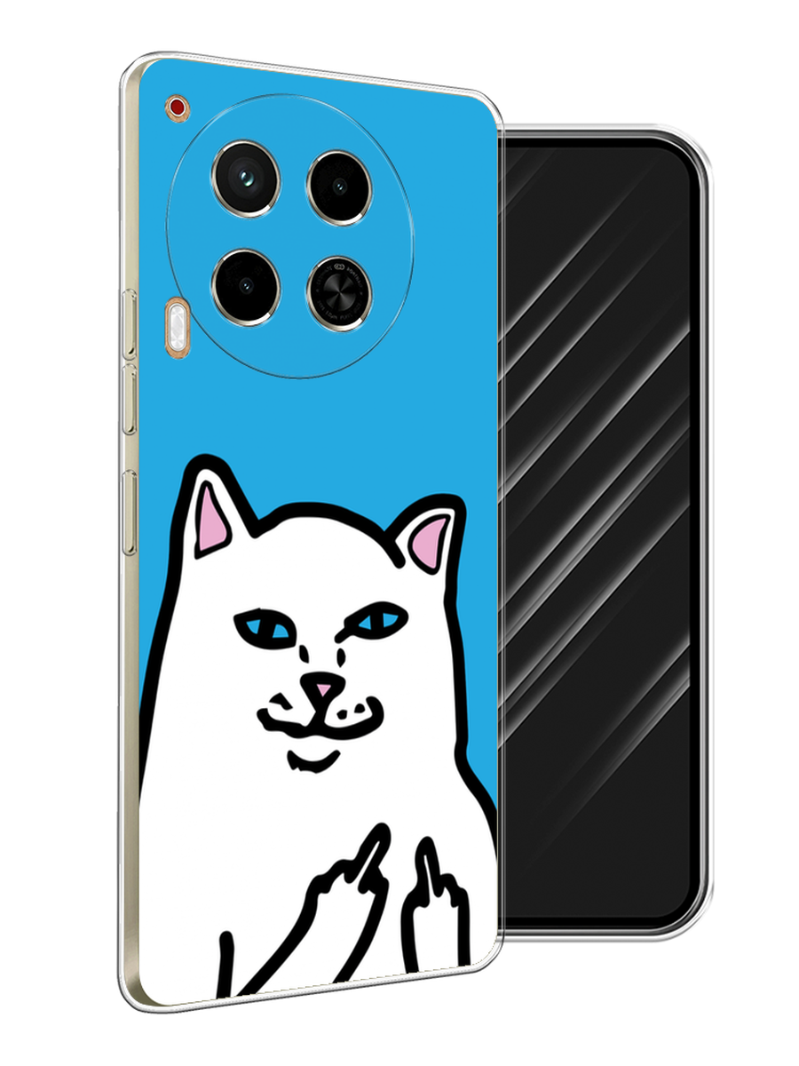

Чехол Awog на Tecno Camon 30 4G "Кот жесть", Белый;голубой;черный, 305650-1