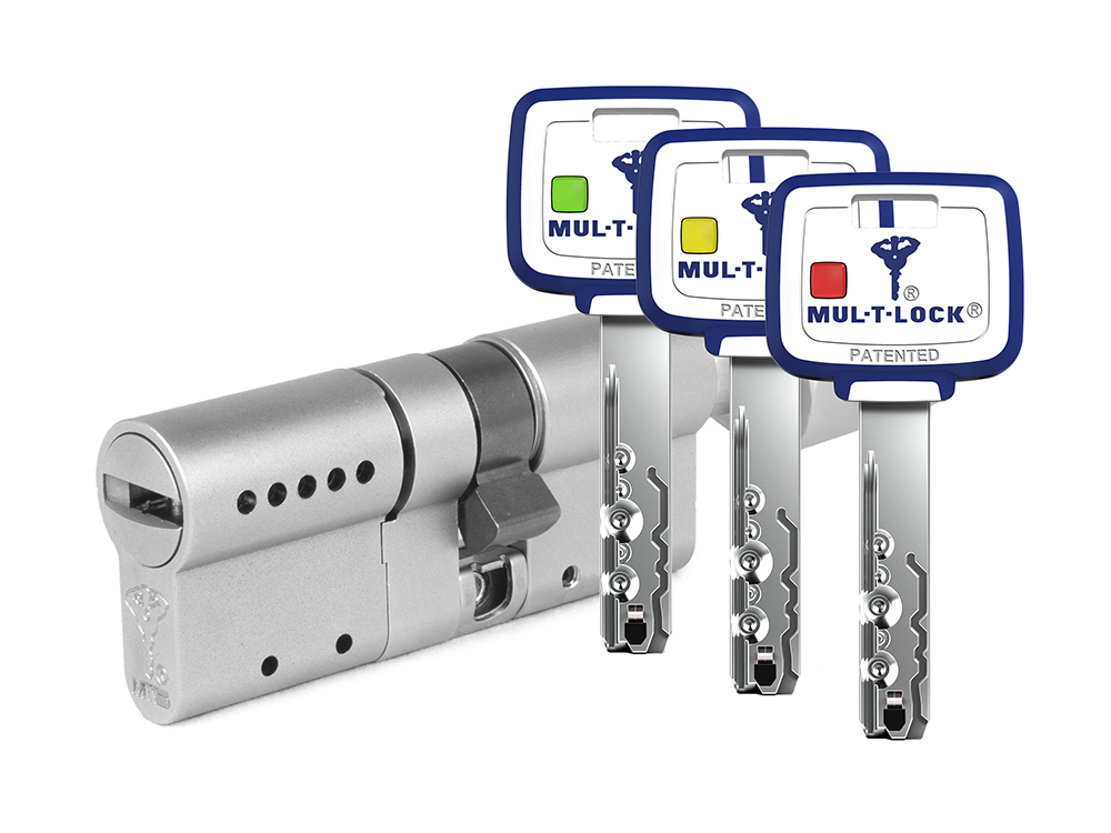

Цилиндр Mul-t-Lock MTL800 Светофор ключ-вертушка (размер 40х35 мм) - Никель, Флажок, Серебристый