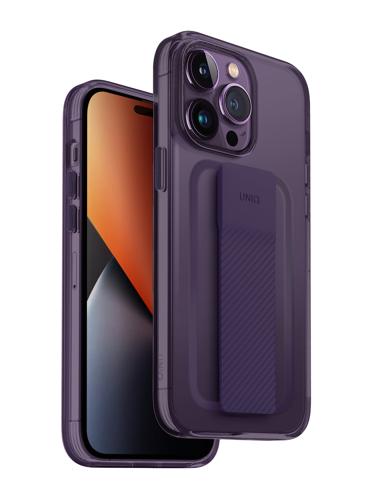 

Чехол Uniq для iPhone 14 Pro Heldro Mount +Band Purple, Фиолетовый, Heldro Mount