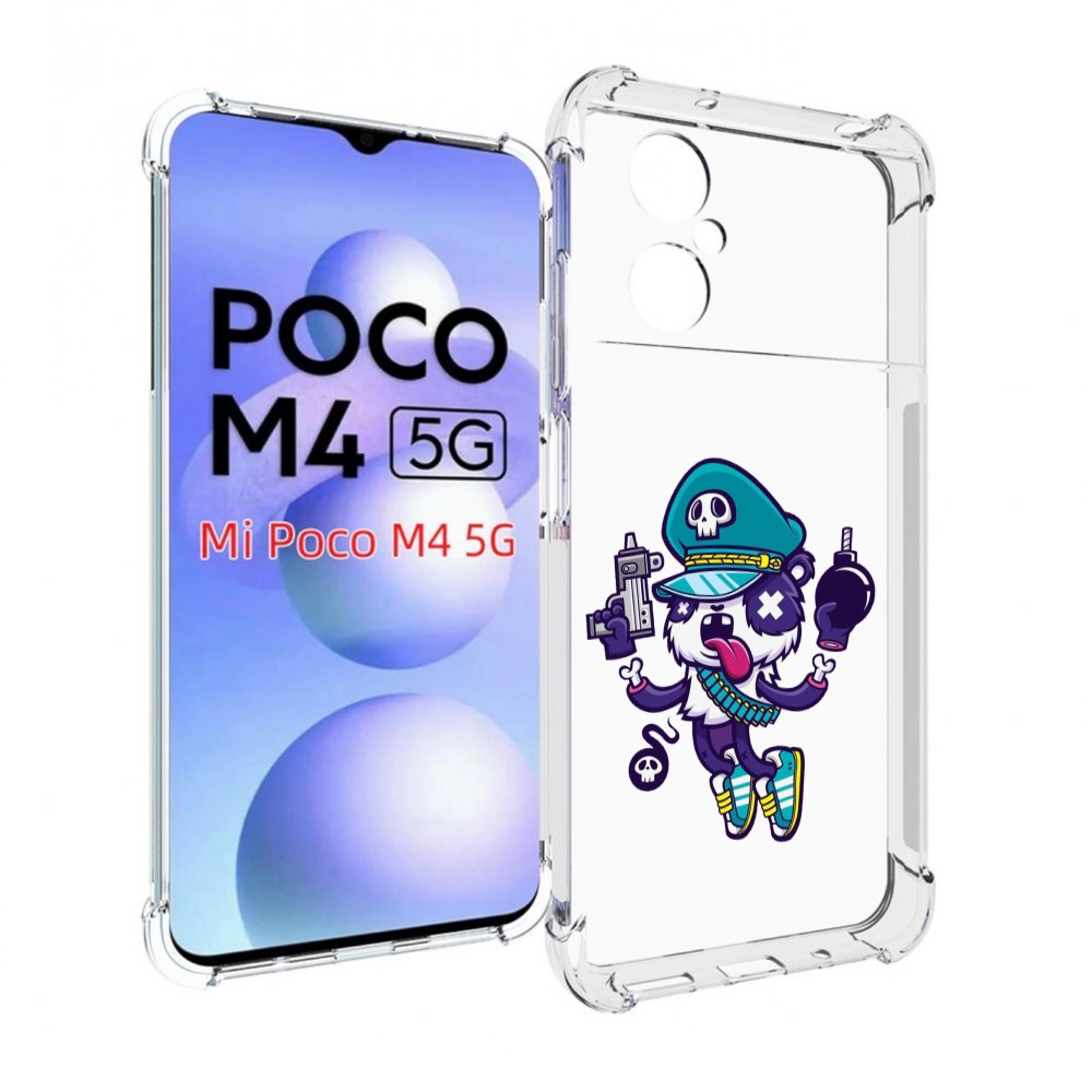 

Чехол MyPads персонаж с пистолетом и бомбочкой для Xiaomi Poco M4 5G, Прозрачный, Tocco