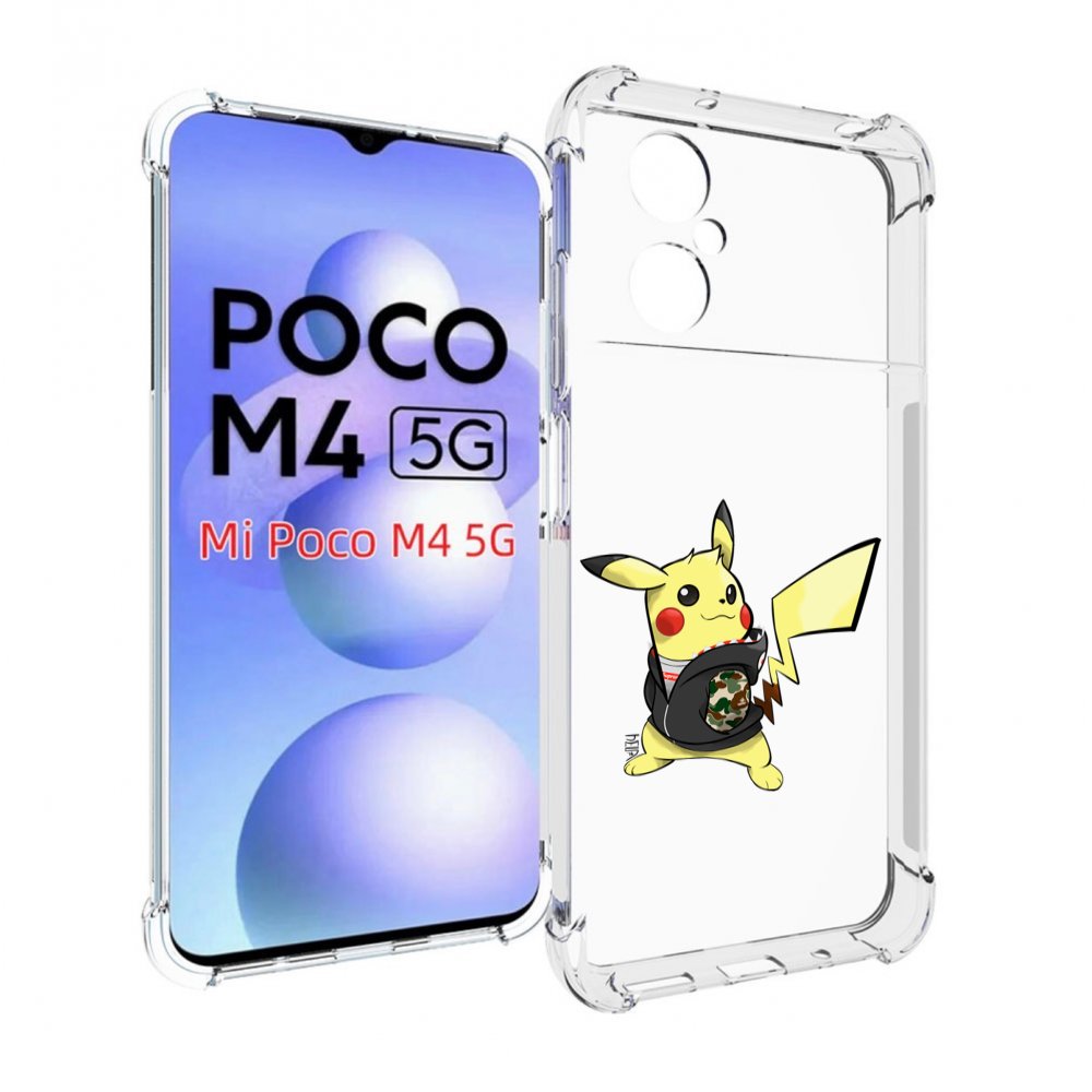 

Чехол MyPads пикачу для Xiaomi Poco M4 5G, Прозрачный, Tocco