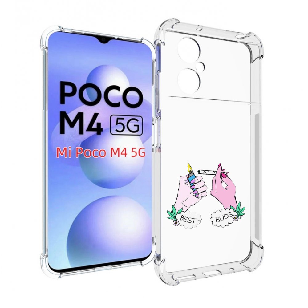 

Чехол MyPads плохие руки женский для Xiaomi Poco M4 5G, Прозрачный, Tocco