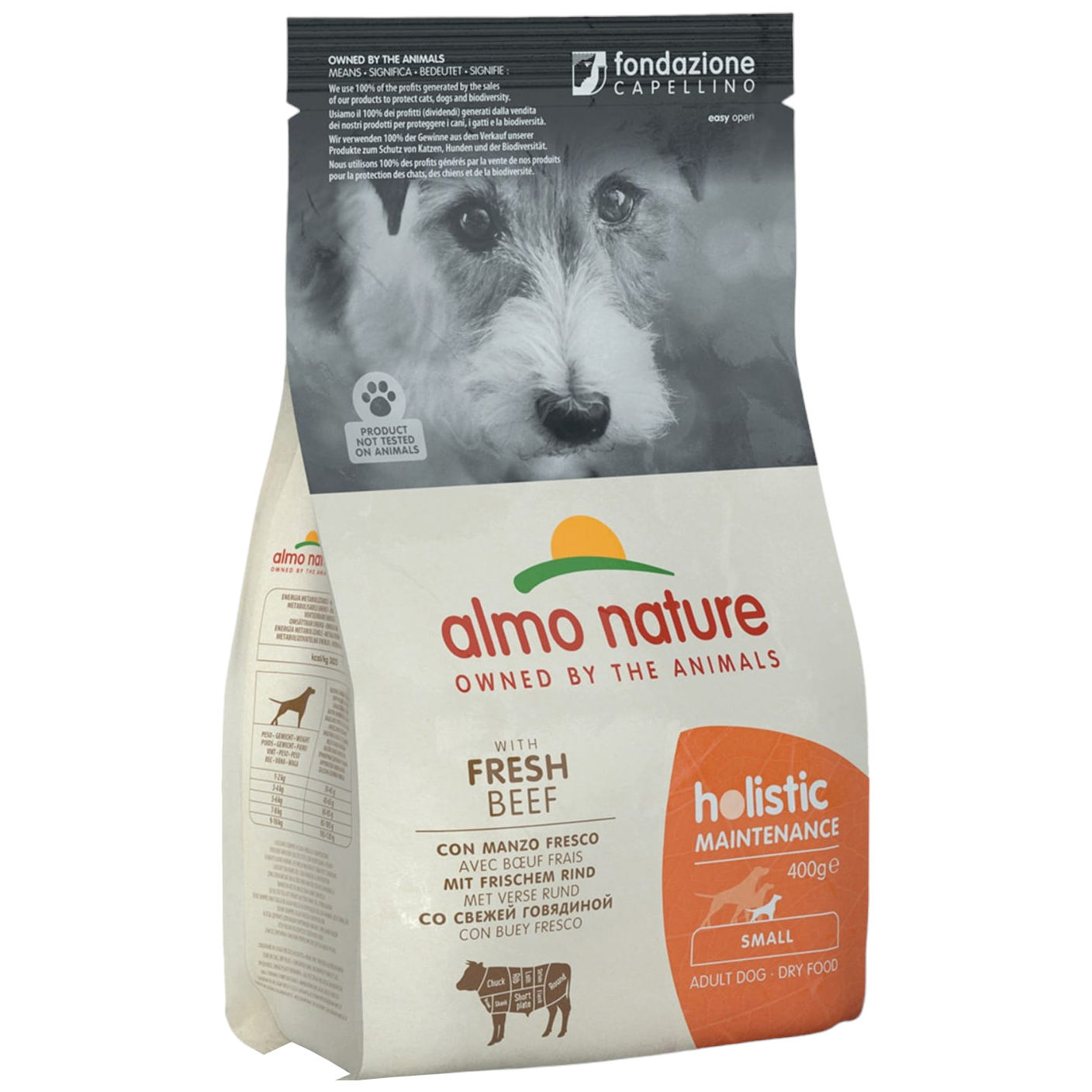 

Сухой корм для собак ALMO NATURE Holistic-XS-S-Maintenance, говядина, 0,4кг, Holistic-XS-S-Maintenance для малых пород, говядина сух. 400г