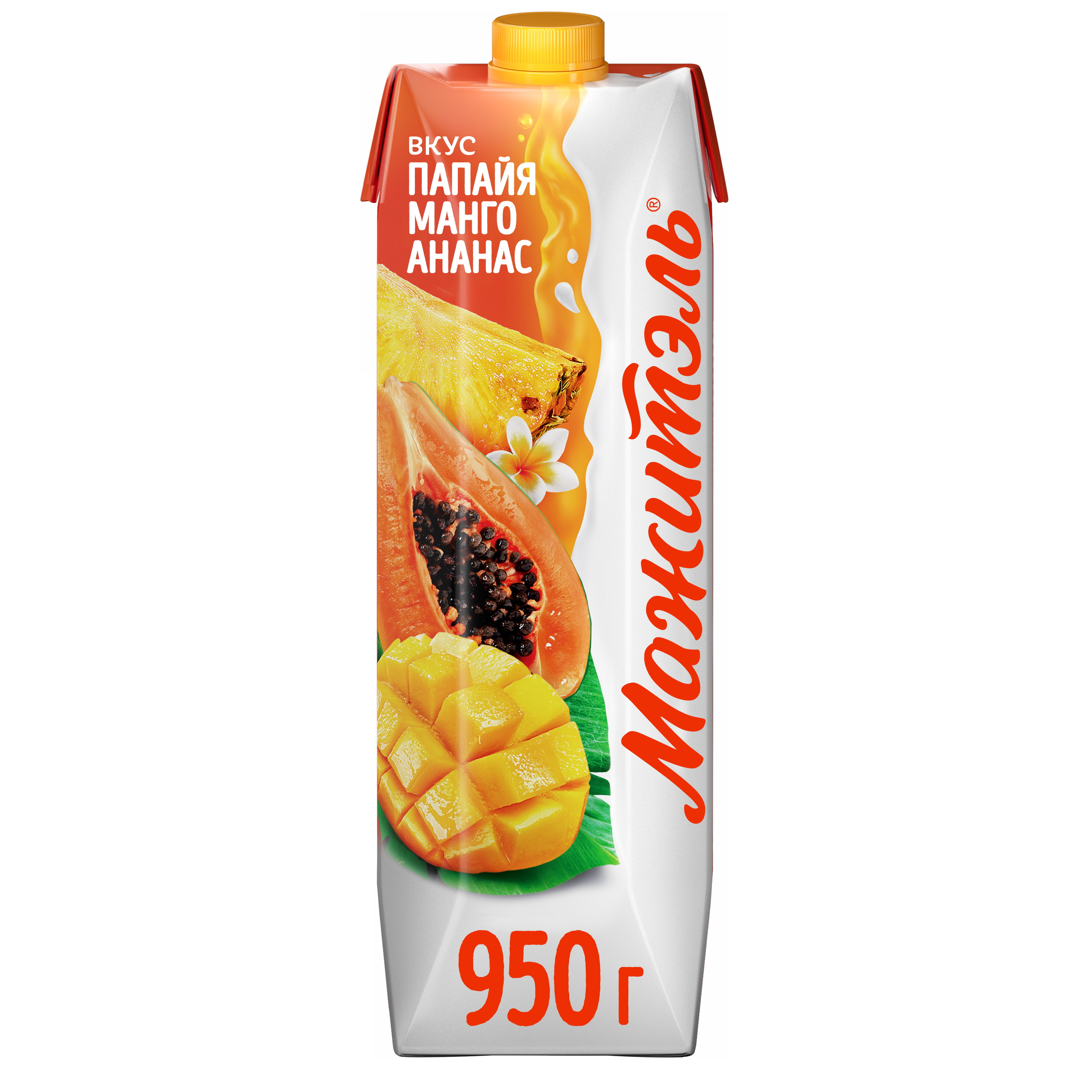 Напиток сывороточный Мажитэль папайя, манго и ананас, 950 г
