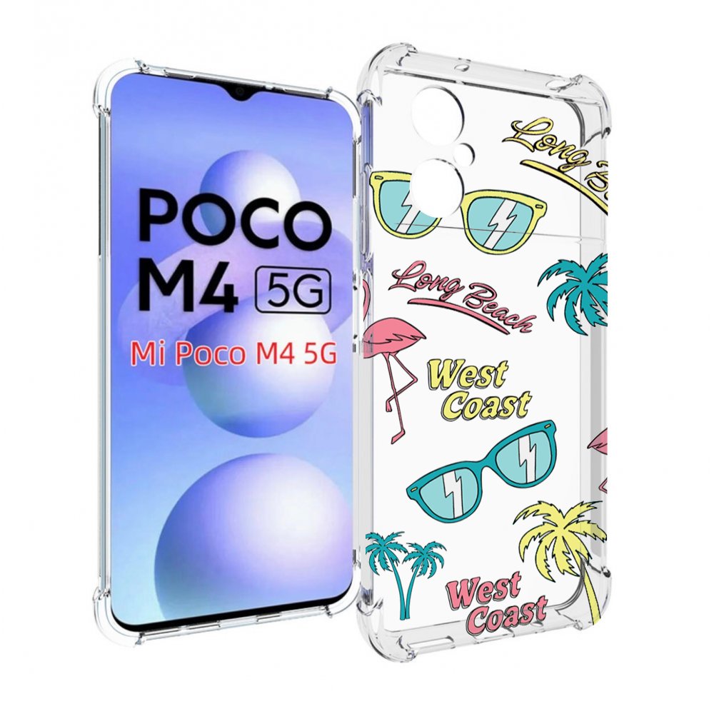 

Чехол MyPads пляжные-декорации для Xiaomi Poco M4 5G, Прозрачный, Tocco