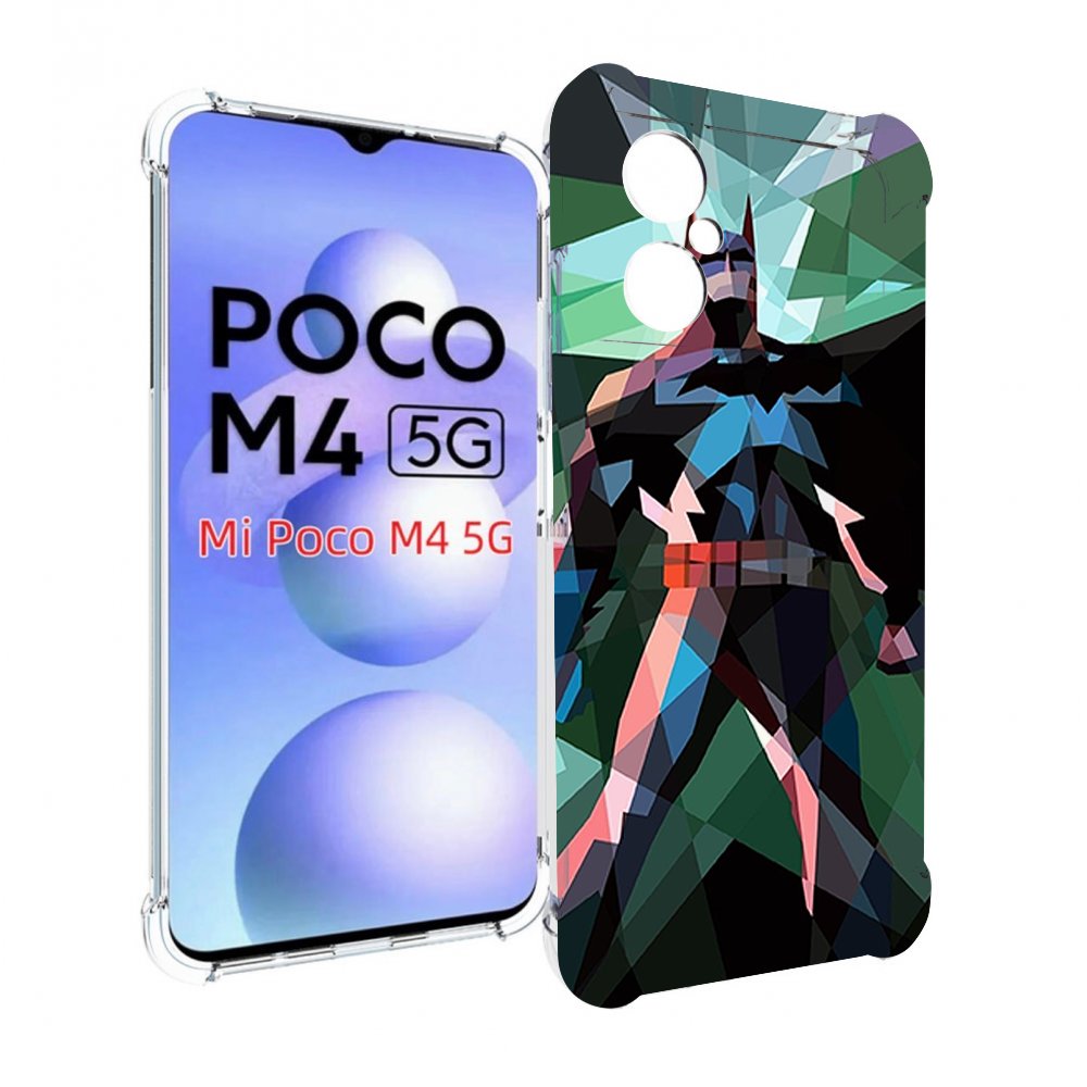 

Чехол MyPads полигональный-бэтмен-арт для Xiaomi Poco M4 5G, Прозрачный, Tocco