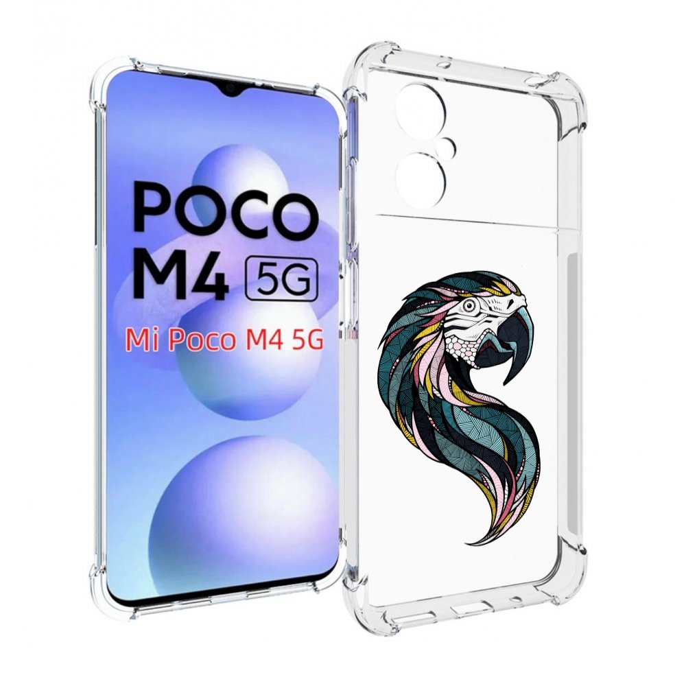 

Чехол MyPads полупопугай для Xiaomi Poco M4 5G, Прозрачный, Tocco