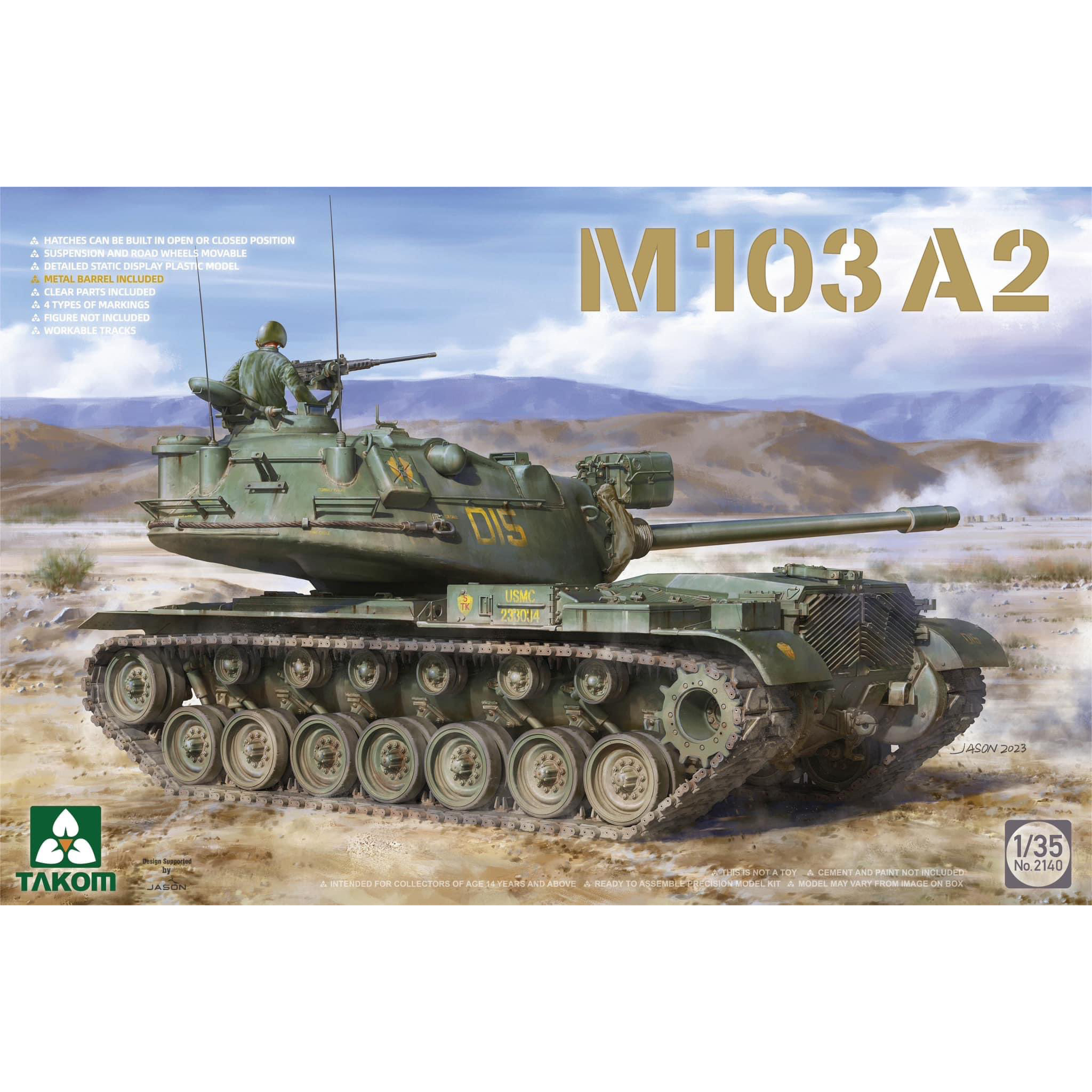 Сборная модель Takom 1/35 Американский тяжёлый танк M103A2 2140