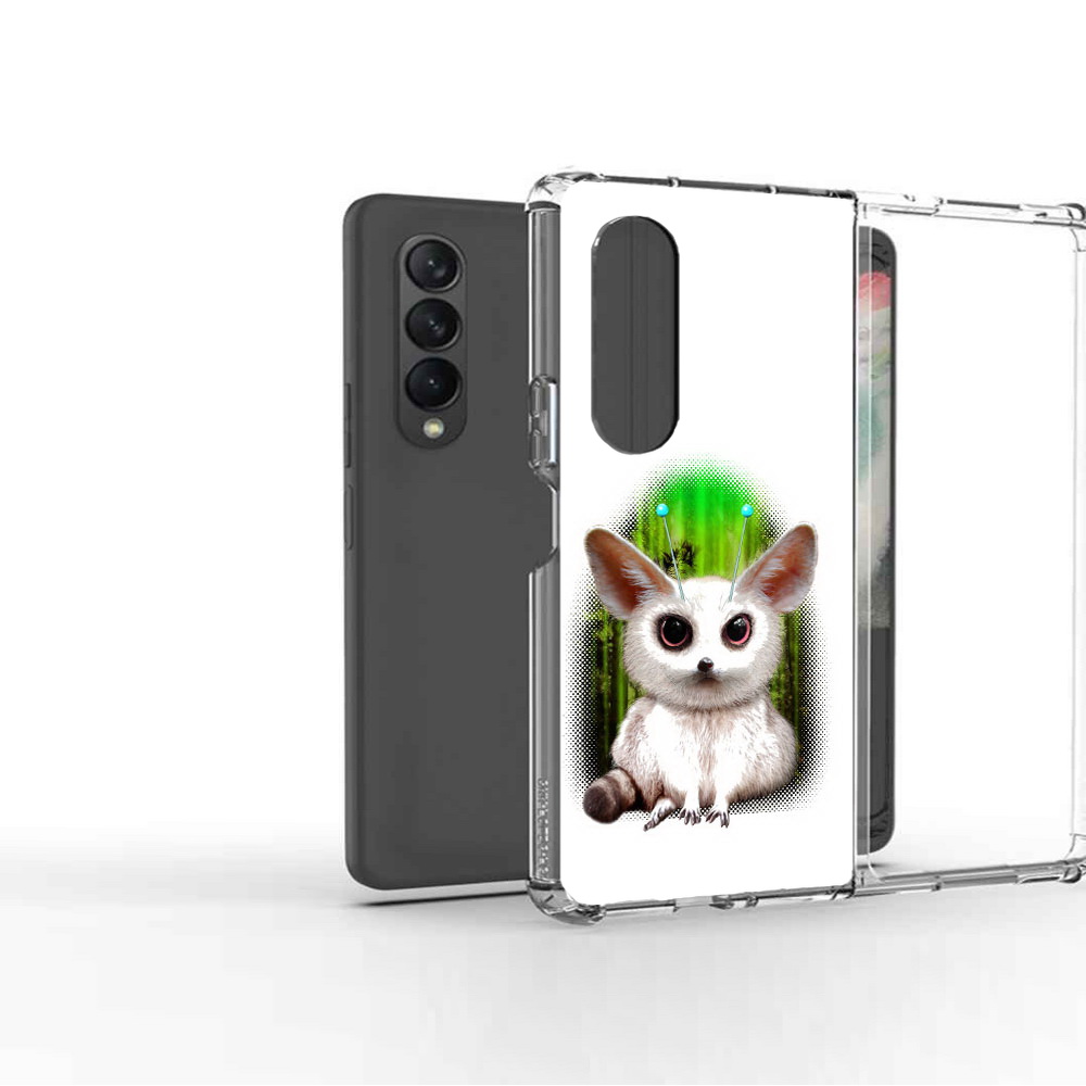 

Чехол MyPads Tocco для Samsung Galaxy Z Fold2 пушистое животное, Прозрачный, Tocco