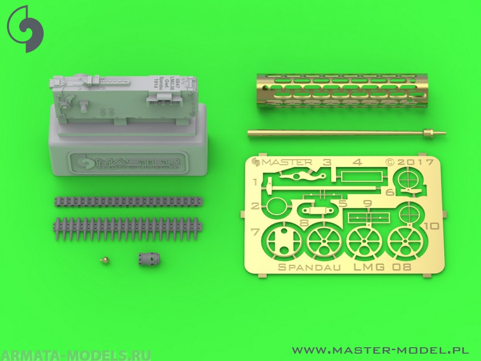 AM-32-103 Немецкий пулемет Первой мировой войны Spandau LMG 08 1шт - с рубашкой охлаждения 100043336125 однотонный