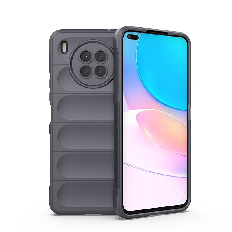 фото Противоударный чехол flexible case для huawei nova 8i (серый) black panther