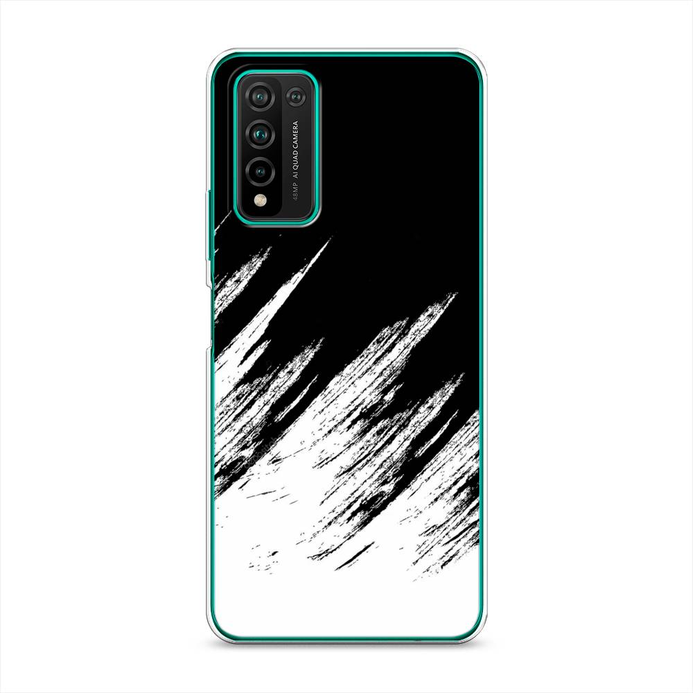 фото Чехол awog "черно белые брызги" для honor 10x lite
