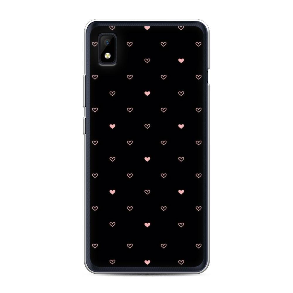 

Чехол Awog на ZTE Blade L210 / ЗТЕ Блэйд L210 "Черный фон и сердечки", Разноцветный, 134150-3