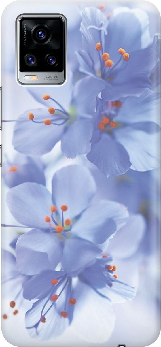 

Силиконовый чехол на Vivo V20 "Лазурные орхидеи", Голубой;фиолетовый, 159672