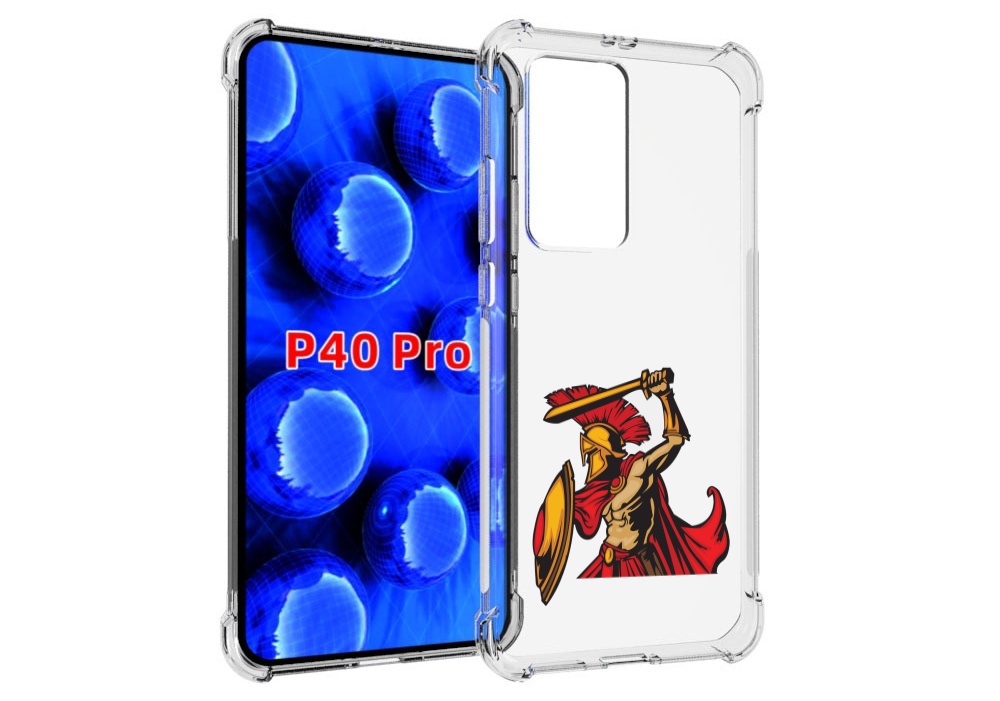 Чехол MyPads римский-воин для Huawei P40 Pro противоударный