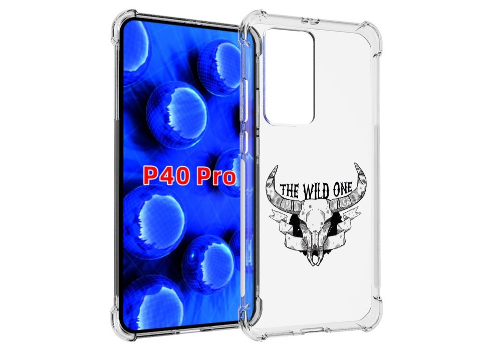 

Чехол MyPads рогатый-череп-оленя для Huawei P40 Pro противоударный, Прозрачный, Tocco