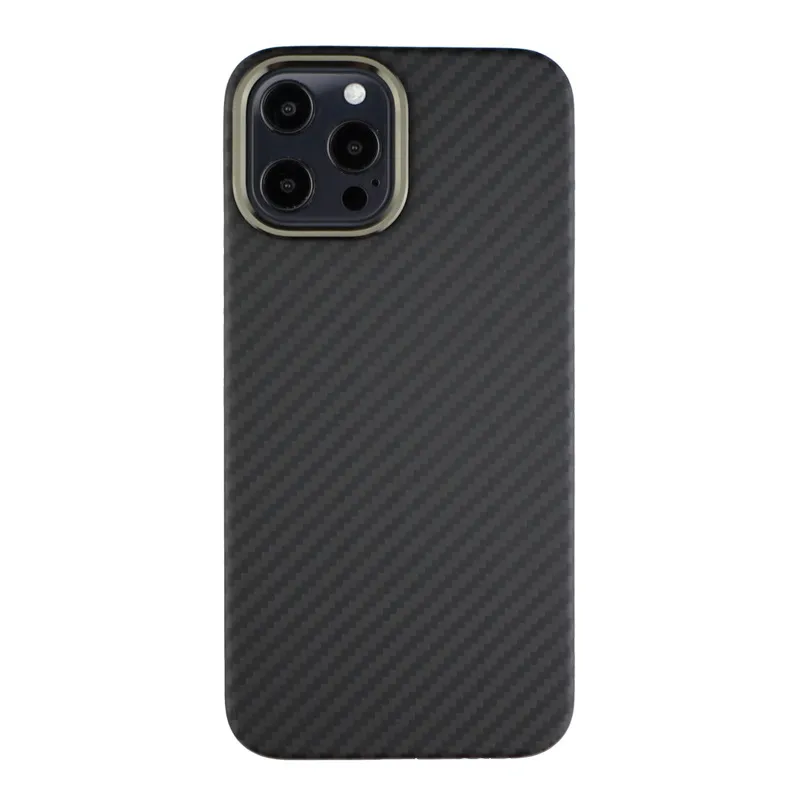 фото Чехол-накладка k-doo kevlar case для iphone 12 pro max карбоновый, черно-серый в полоску