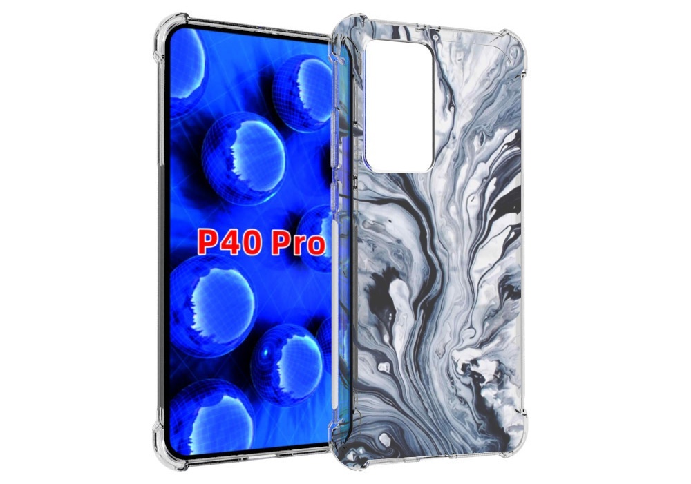 

Чехол MyPads серая краска для Huawei P40 Pro противоударный, Прозрачный, Tocco