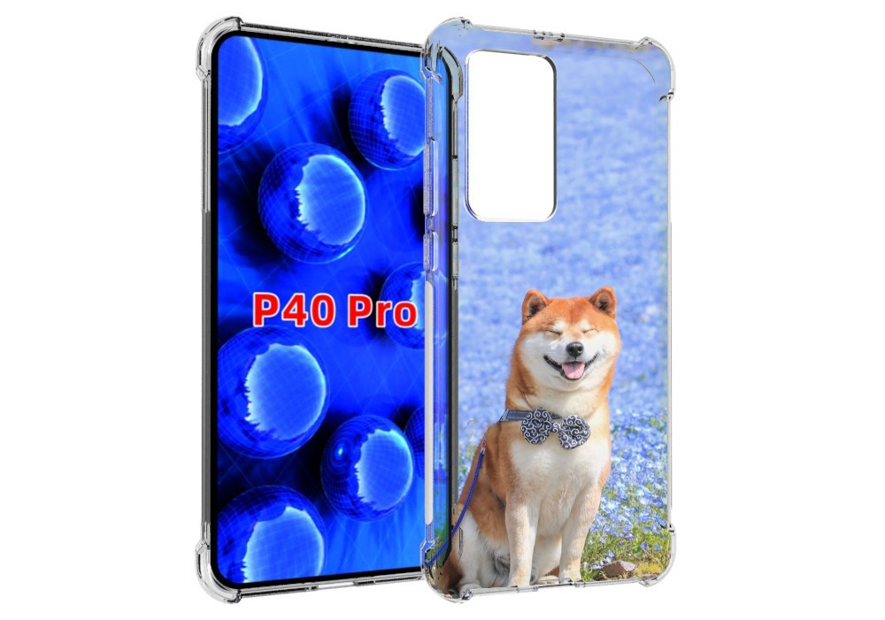 

Чехол MyPads сиба шиба ину 2 для Huawei P40 Pro противоударный, Прозрачный, Tocco