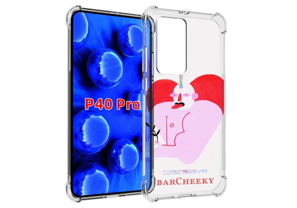 Чехол MyPads силач в сердце женский для Huawei P40 Pro противоударный