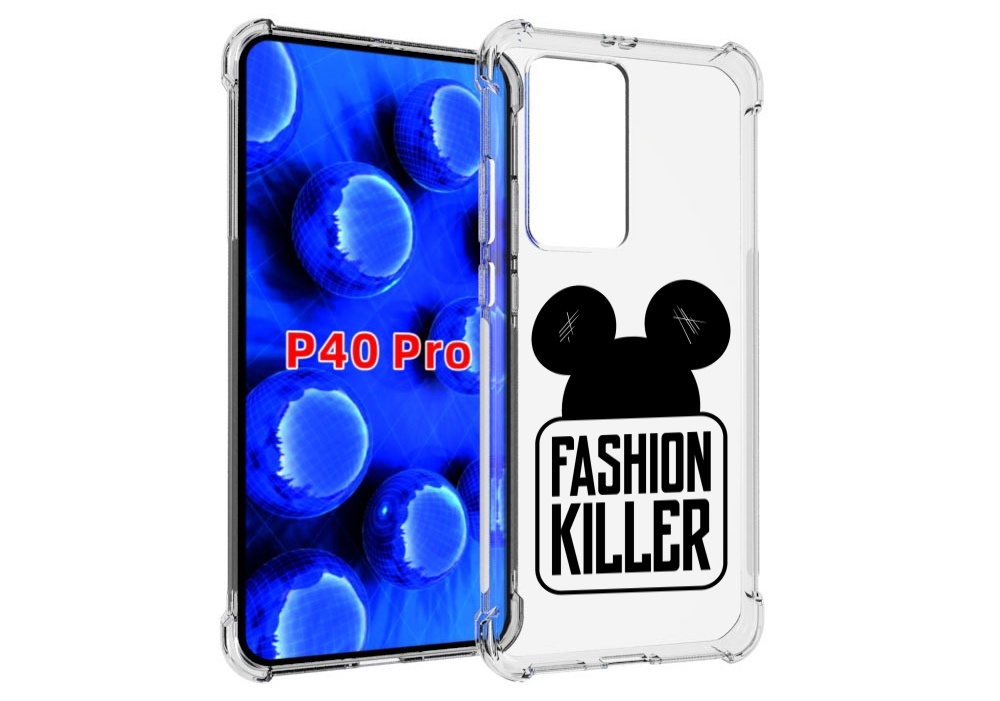 

Чехол MyPads силуэт-микки-мауса для Huawei P40 Pro противоударный, Прозрачный, Tocco