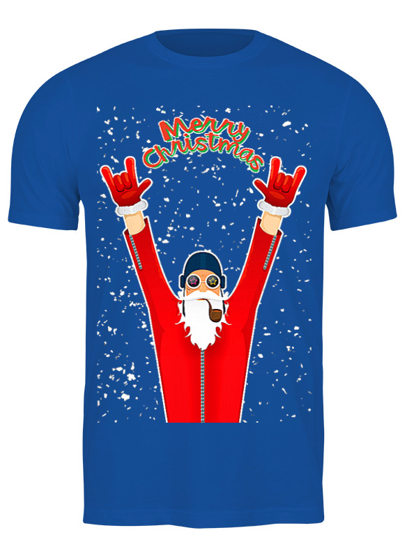 

Футболка мужская Printio Santa pilot 2629448 синяя L, Синий, Santa pilot 2629448