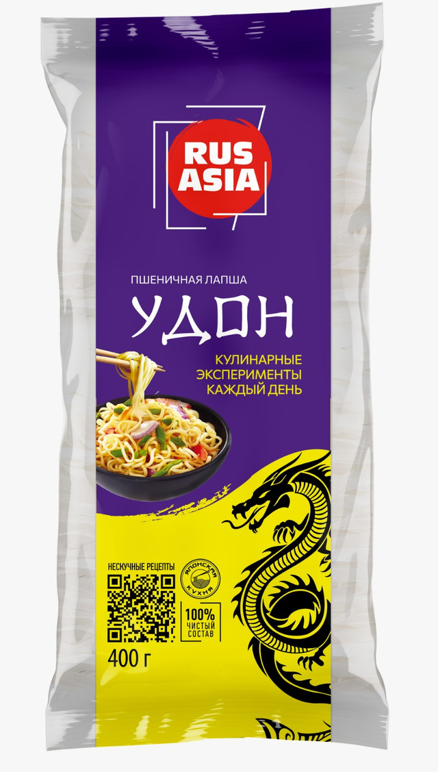 Лапша Rus Asia пшеничная Удон, 400 г