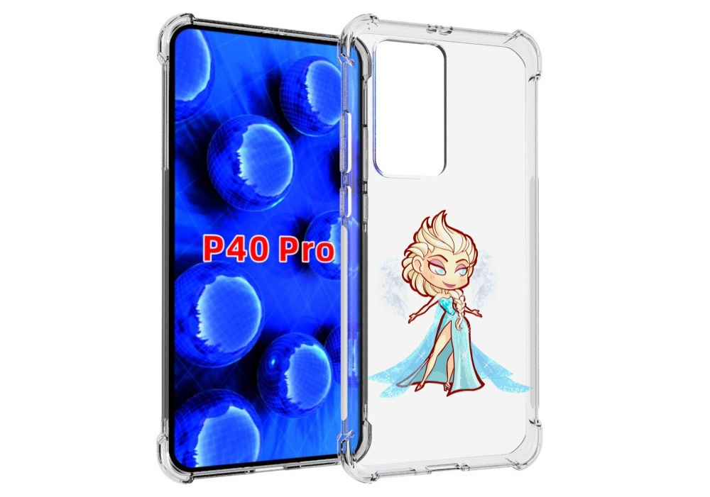 

Чехол MyPads снежная-принцесса женский для Huawei P40 Pro противоударный, Прозрачный, Tocco