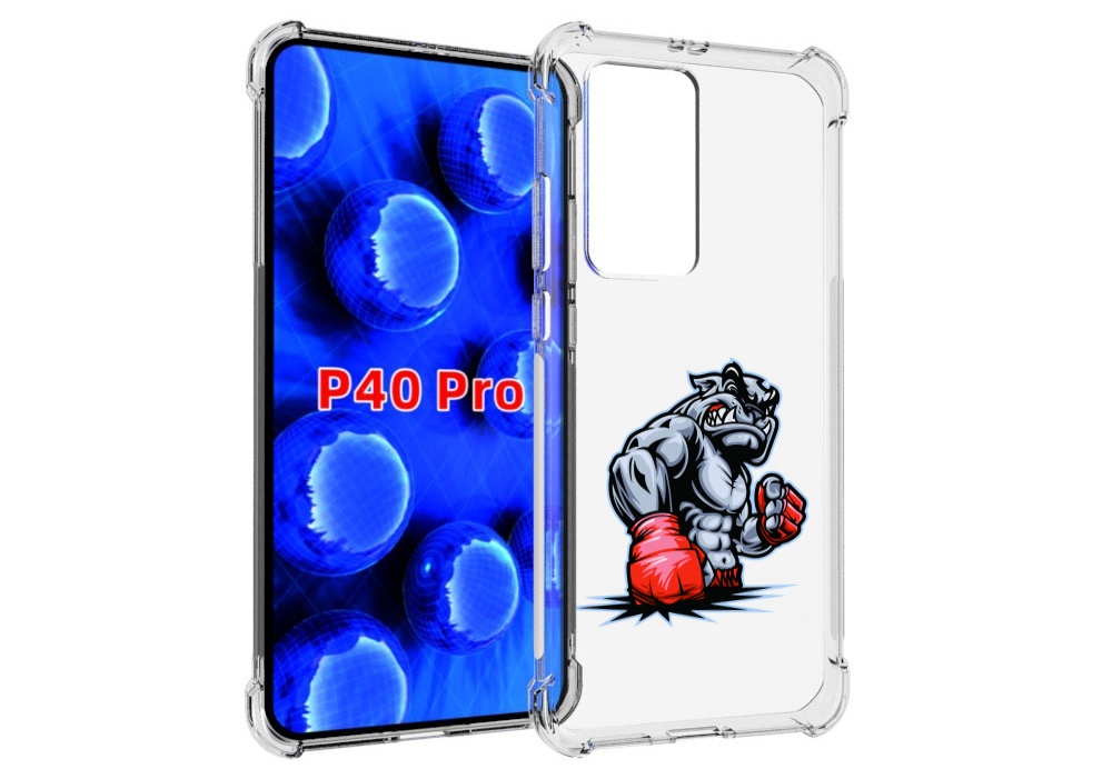 

Чехол MyPads собака-боксер для Huawei P40 Pro противоударный, Прозрачный, Tocco