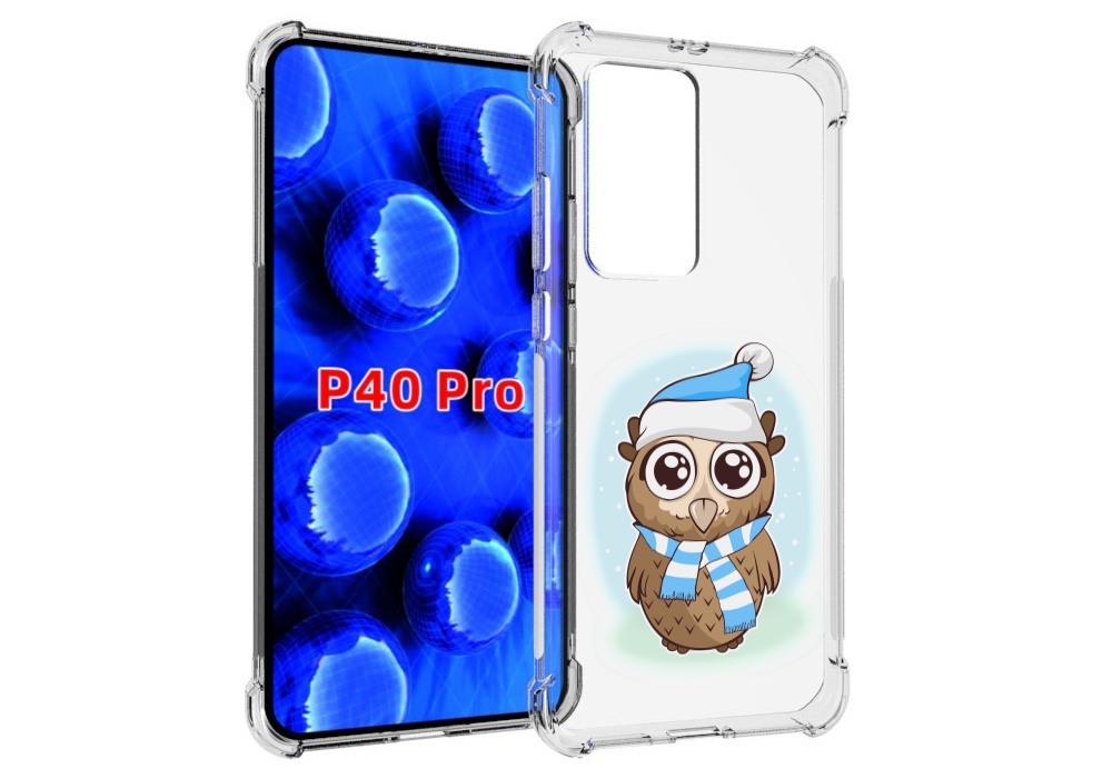 

Чехол MyPads сова-в-шарфике-и-шапке для Huawei P40 Pro противоударный, Прозрачный, Tocco