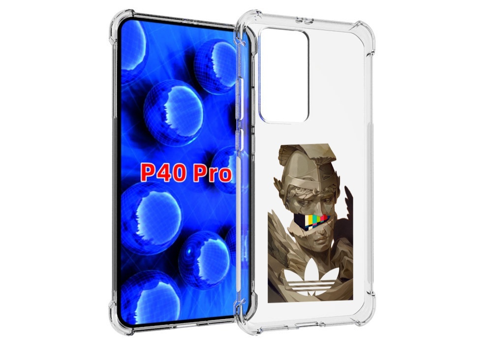 

Чехол MyPads статуя-адидас для Huawei P40 Pro противоударный, Прозрачный, Tocco