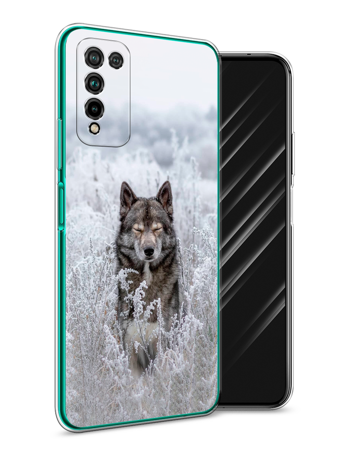 

Чехол Awog на Honor 10X Lite "Волк в поле", Белый;черный, 6104650-1