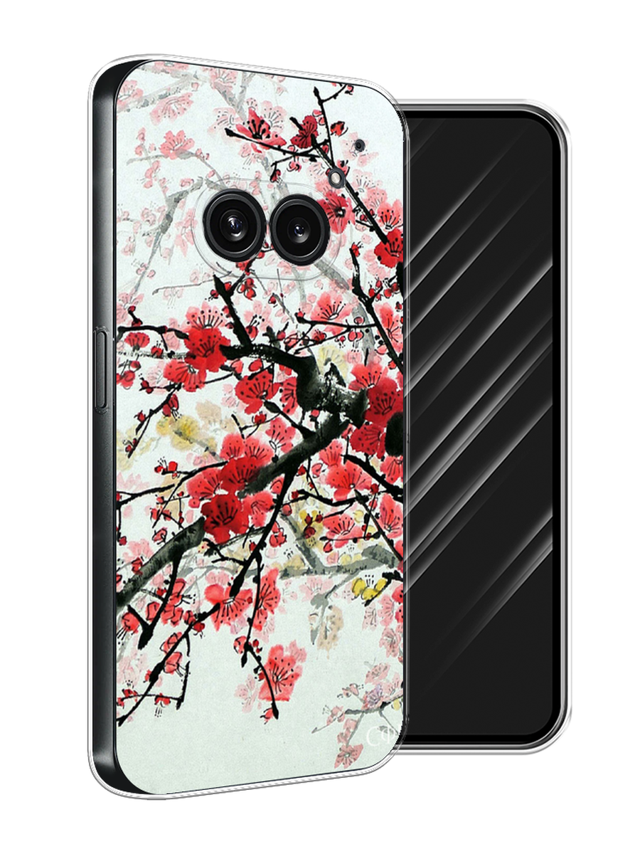 

Чехол Awog на Nothing Phone 2a "Сакура", Розовый;черный, 3300350-1