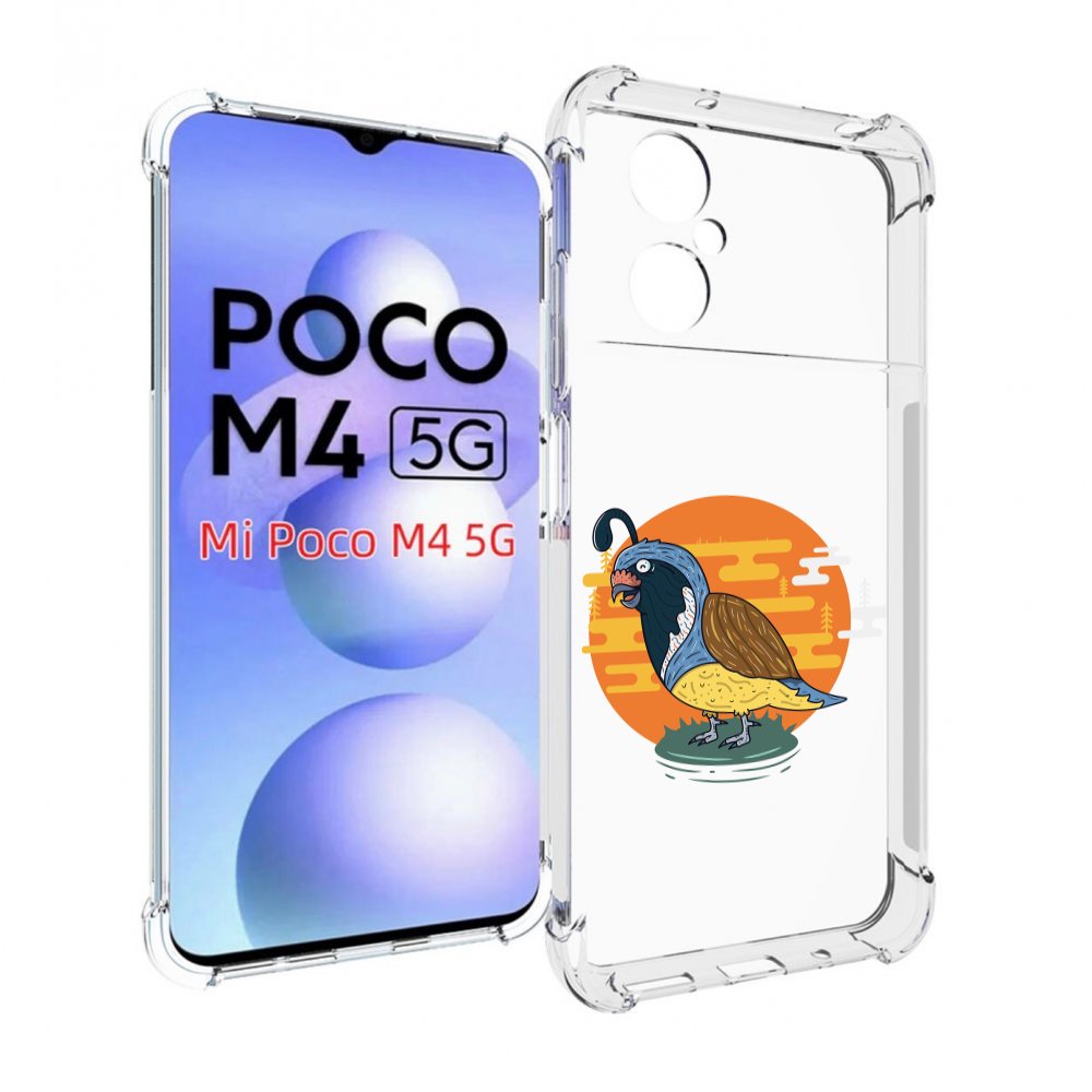 

Чехол MyPads попугай-на-острове для Xiaomi Poco M4 5G, Прозрачный, Tocco