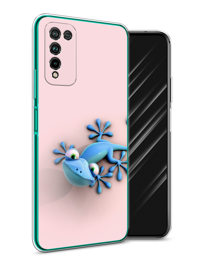 

Чехол Awog на Honor 10X Lite "Голубая ящерка", Розовый;голубой;белый, 6104650-2