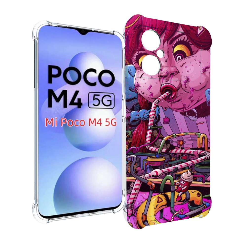 

Чехол MyPads прикольная сладкая картинка для Xiaomi Poco M4 5G, Прозрачный, Tocco