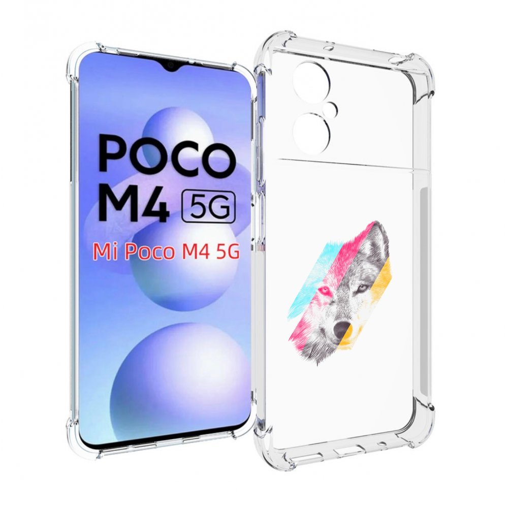 

Чехол MyPads волк градиент для Xiaomi Poco M4 5G, Прозрачный, Tocco