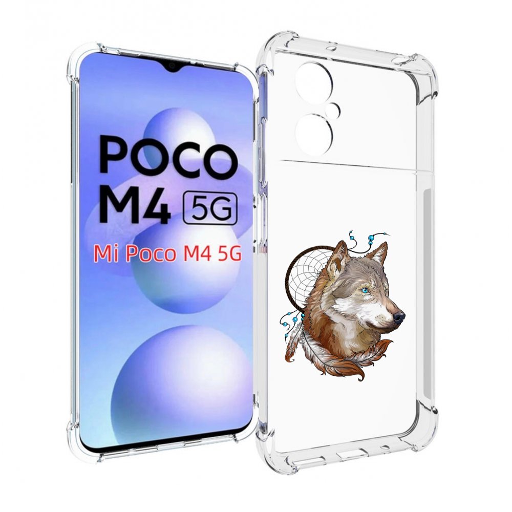 

Чехол MyPads волк и ловец снов для Xiaomi Poco M4 5G, Прозрачный, Tocco