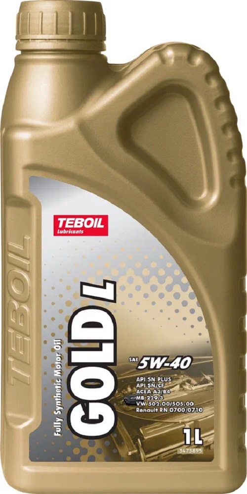 

Моторное масло Teboil синтетическое Gold L 5W40 1л