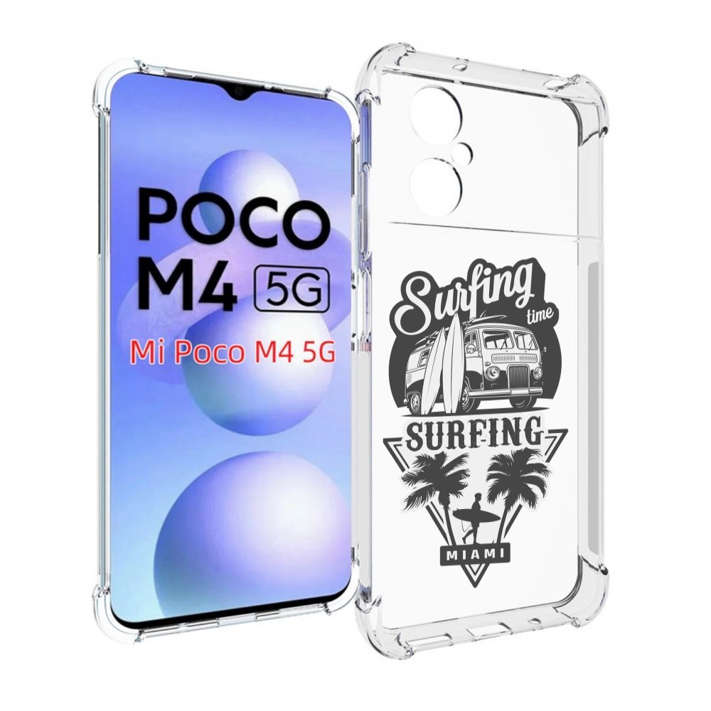 

Чехол MyPads путешествие-на-фургочике для Xiaomi Poco M4 5G, Прозрачный, Tocco