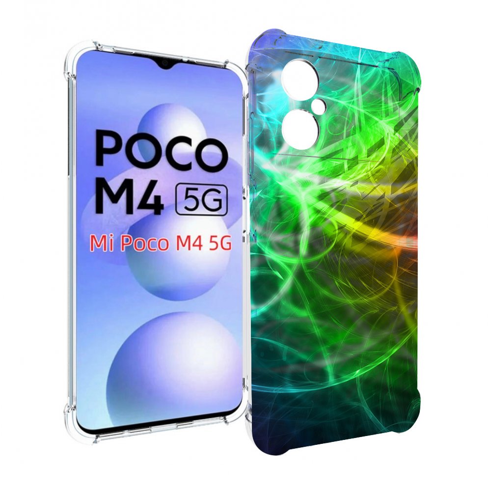 

Чехол MyPads разноцветная-абстракция-линиями для Xiaomi Poco M4 5G, Прозрачный, Tocco