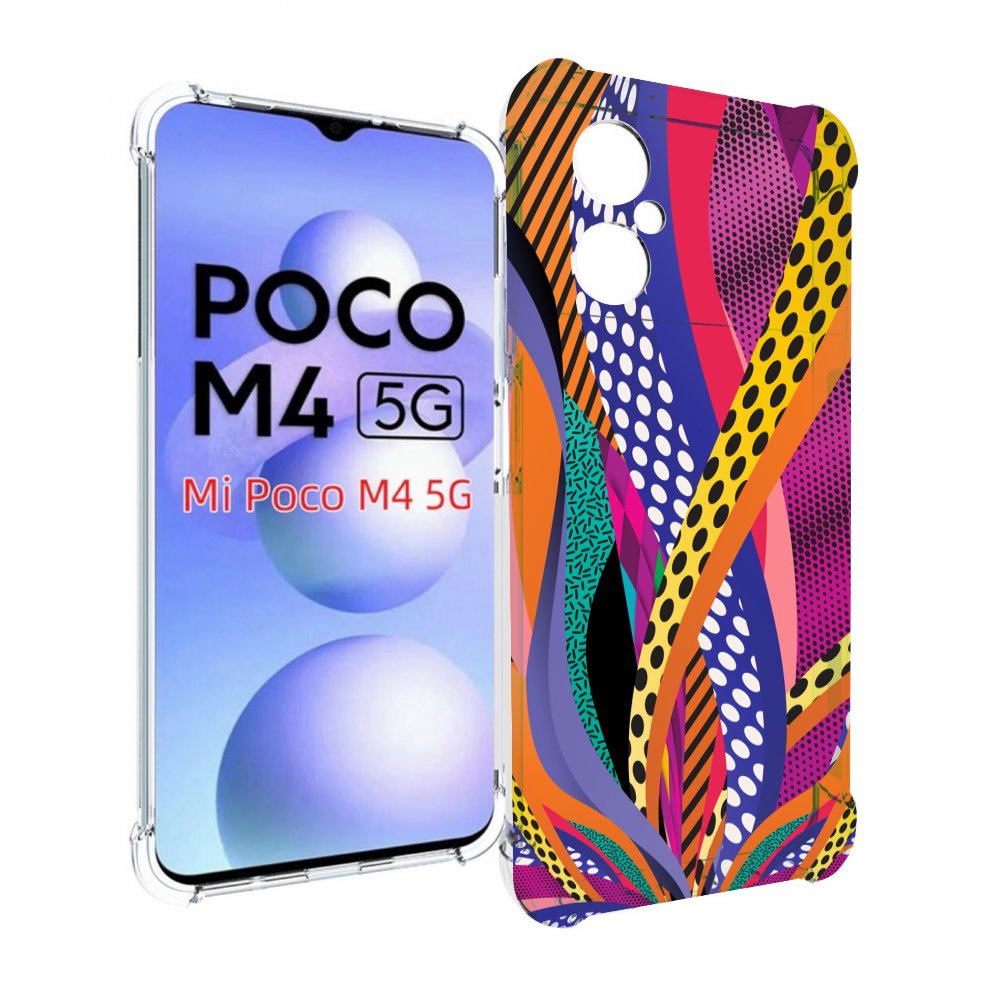 

Чехол MyPads разноцветные щупальца для Xiaomi Poco M4 5G, Прозрачный, Tocco