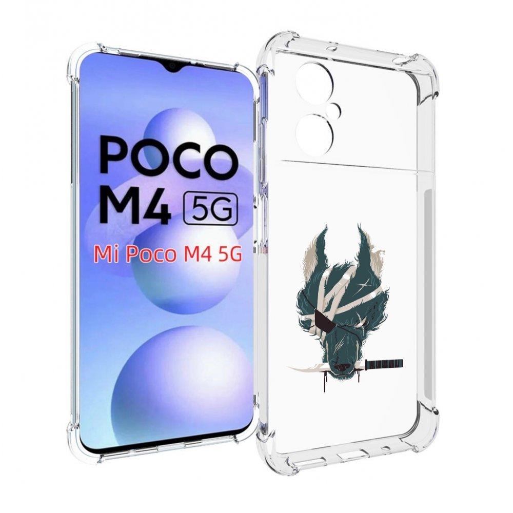 

Чехол MyPads волк-разбойник для Xiaomi Poco M4 5G, Прозрачный, Tocco
