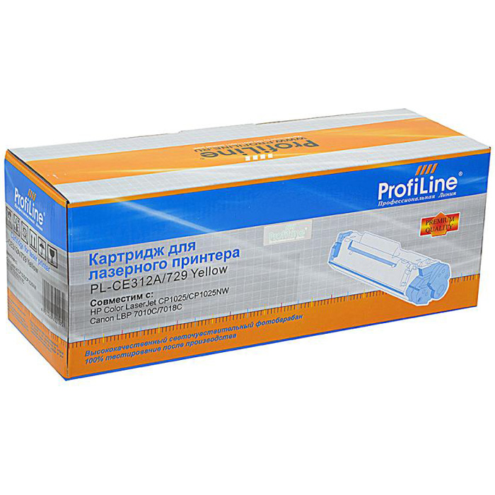 

Картридж ProfiLine PL- CE312A Yellow для HP CLJ CP1025/CP1025NW, Canon LBP7010C(1000стр)