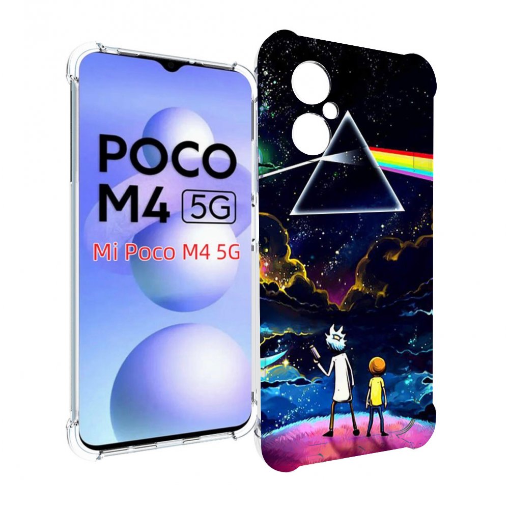 

Чехол MyPads рик и морти в космосе для Xiaomi Poco M4 5G, Прозрачный, Tocco