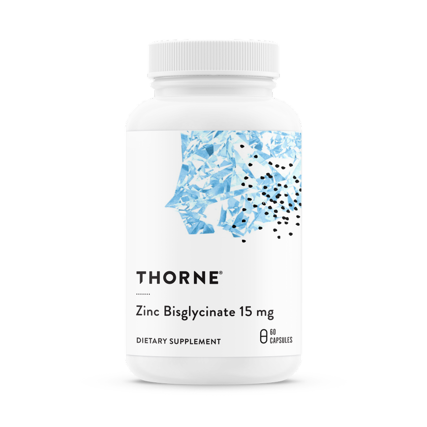 фото Цинк thorne research zinc bisglycinate 15 mg 60 капсул