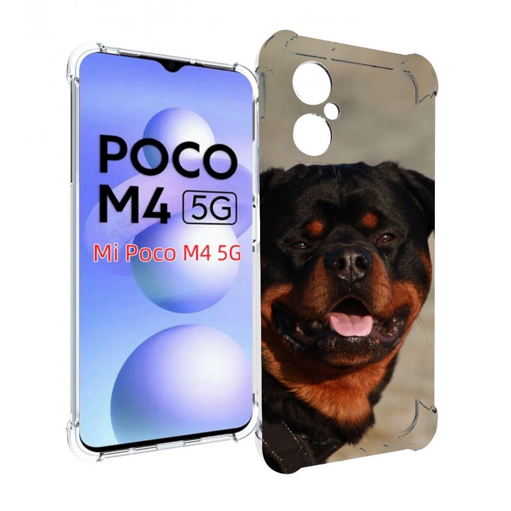 

Чехол MyPads ротвеллер 2 для Xiaomi Poco M4 5G, Прозрачный, Tocco