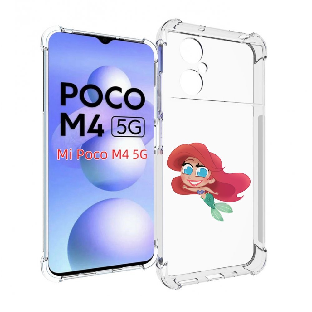 

Чехол MyPads русалка-мулатка для Xiaomi Poco M4 5G, Прозрачный, Tocco