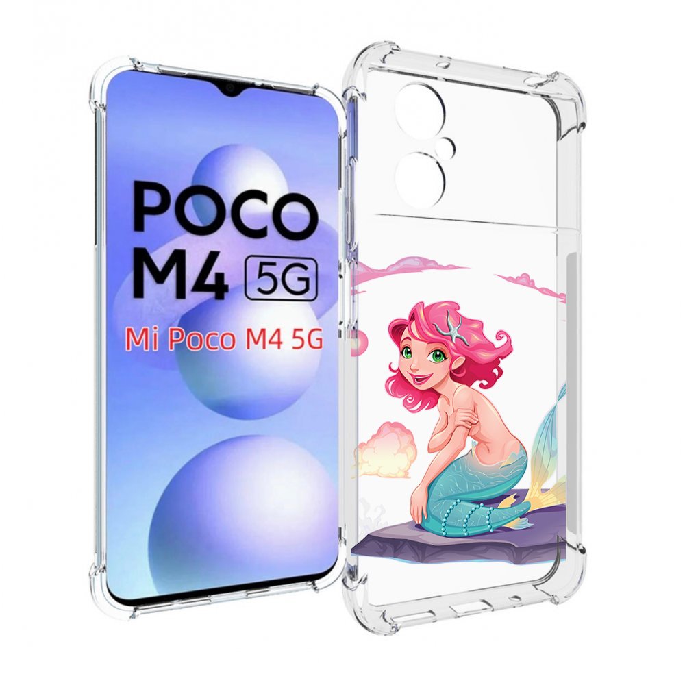 

Чехол MyPads русалочка для Xiaomi Poco M4 5G, Прозрачный, Tocco